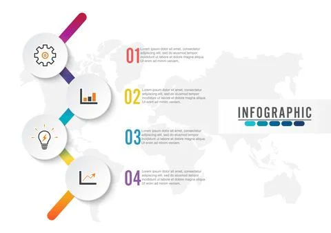 Infographic element with four options Stock Illustration
