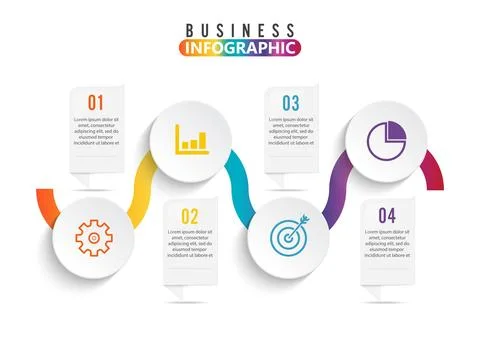 Infographic element with four options Stock Illustration