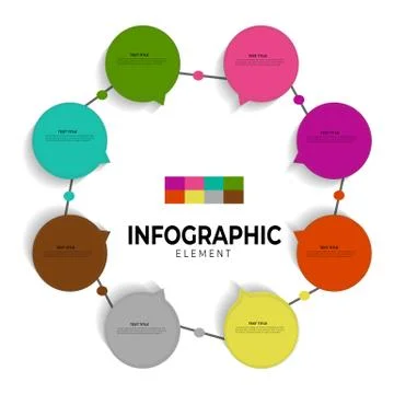 Infographic element with full color 스톡 일러스트