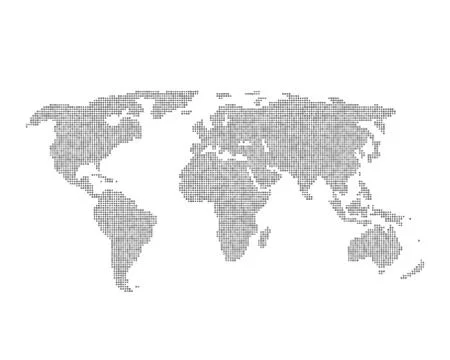 Infographic element with grey global world map Stock Illustration