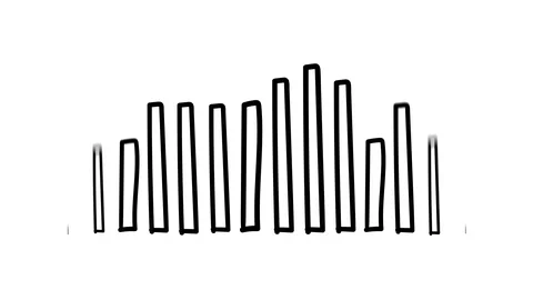 Infographic element - hand-drawn columns chart. Stock Footage 111033455