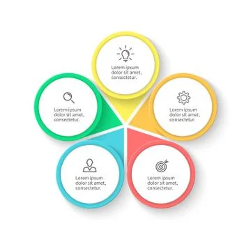 Infographic element with petals Stock Illustration