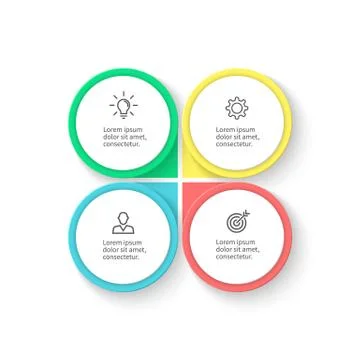 Infographic element with petals Stock Illustration