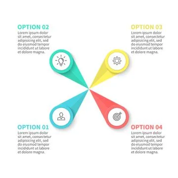 Infographic element with petals Stock Illustration