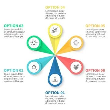 Infographic element with petals Stock Illustration