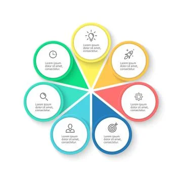 Infographic element with petals Stock Illustration