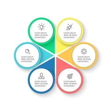 Infographic element with petals Stock Illustration