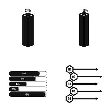 Infographic element set showing data and statistics Stock Illustration