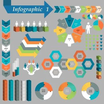 Infographic Element Set. Vector Illustrazione stock