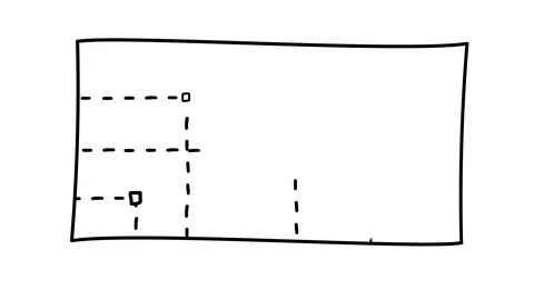Infographic element - a square graph with key points. Video stock 111034712