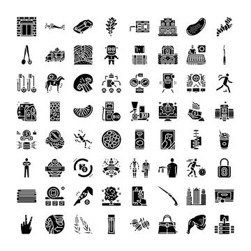 Infographic element symbols set in flat design Illustrazione stock
