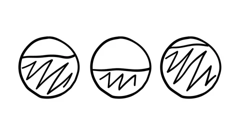 Infographic element - three circles with partial filling. Stock Footage 111037302