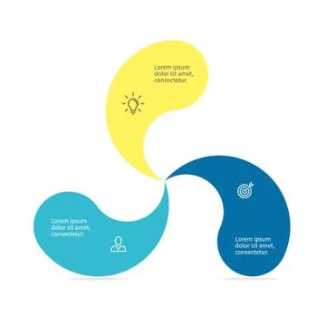 Infographic element with twisted petals Stock Illustration