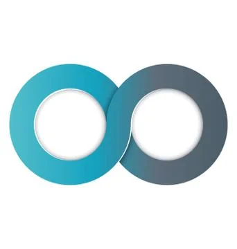 Infographic Element Two Connected Circles Isolated on White Stock-Illustration