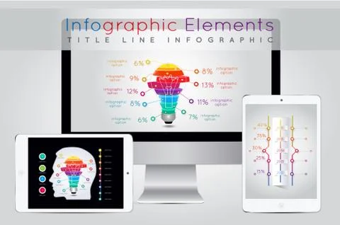 Infographic Elements and Communication Concept Illustrazione stock
