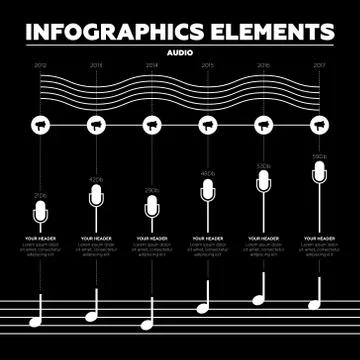 Infographic elements. Audio waves イラスト素材