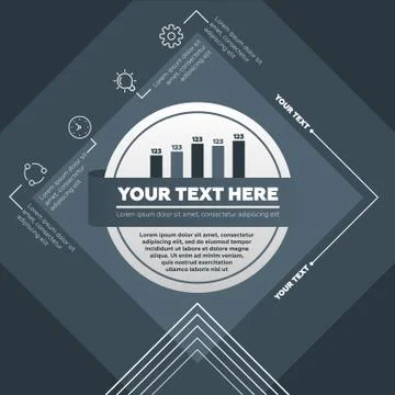 Infographic elements - bar chart and icons Stock Illustration