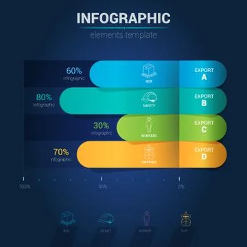 Infographic Elements - Bar Chart Stock Illustration
