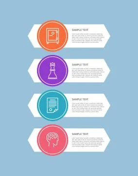 Infographic Elements Blue Vector Illustration Stock Illustration