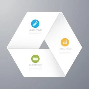 Infographic Elements with business icon on full color background  process or  Stock Illustration