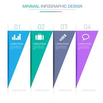 Infographic Elements with business icon on full color background circle proce Stock Illustration