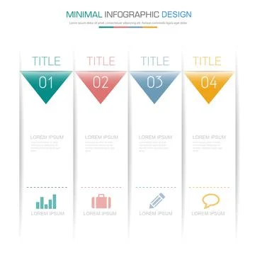 Infographic Elements with business icon on full color background circle proce Stock Illustration
