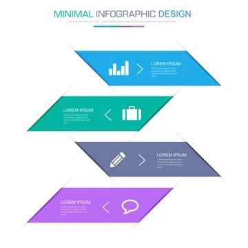 Infographic Elements with business icon on full color background circle proce Stock Illustration