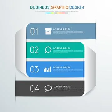 Infographic Elements with business icon on full color background circle proce Stock Illustration