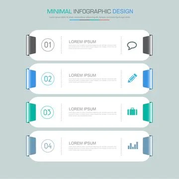 Infographic Elements with business icon on full color background circle proce Illustrazione stock