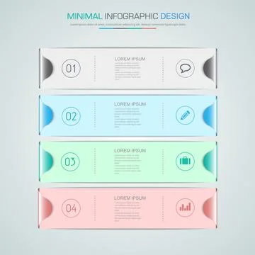 Infographic Elements with business icon on full color background circle proce Stock Illustration