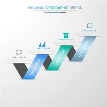 Infographic Elements with business icon on full color background circle proce Stock Illustration