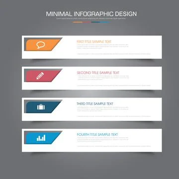 Infographic Elements with business icon on full color background circle proce Stock Illustration