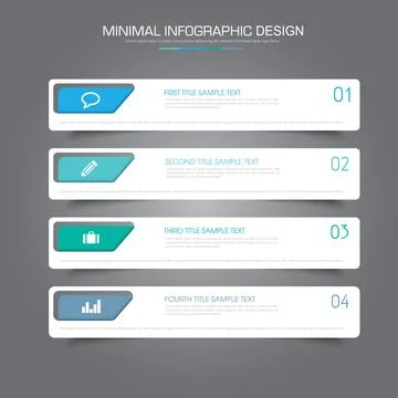 Infographic Elements with business icon on full color background circle proce Illustrazione stock