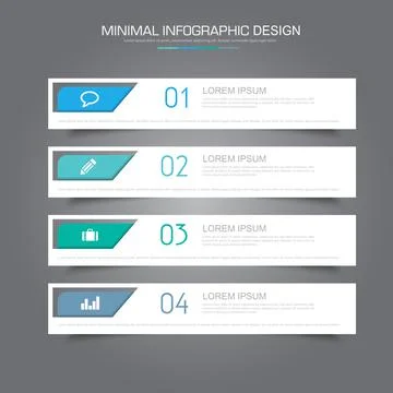 Infographic Elements with business icon on full color background circle proce Stock Illustration