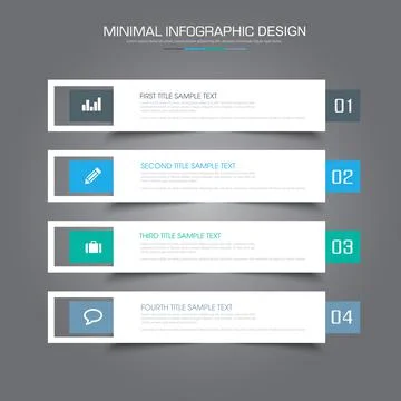 Infographic Elements with business icon on full color background circle proce 스톡 일러스트