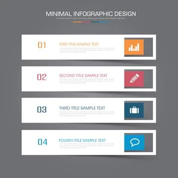 Infographic Elements with business icon on full color background circle proce Stock Illustration