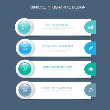 Infographic Elements with business icon on full color background  process or  イラスト素材