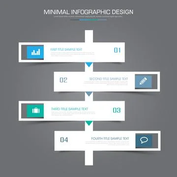 Infographic Elements with business icon on full color background circle proce Stock Illustration