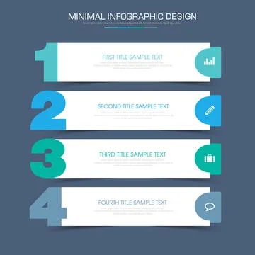 Infographic Elements with business icon on full color background  process or  스톡 일러스트