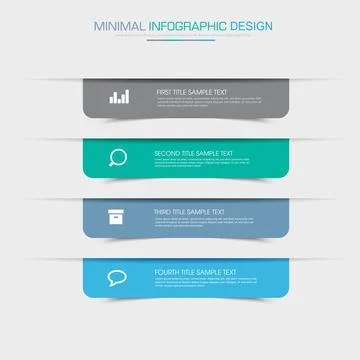 Infographic Elements with business icon on full color background  process or  Stock Illustration