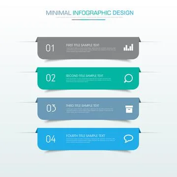 Infographic Elements with business icon on full color background  process or  イラスト素材
