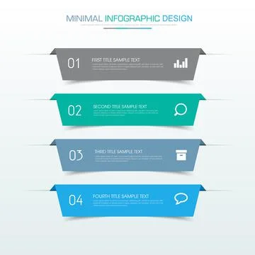 Infographic Elements with business icon on full color background  process or  스톡 일러스트