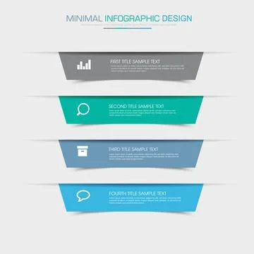 Infographic Elements with business icon on full color background  process or  Stock Illustration