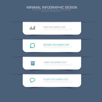 Infographic Elements with business icon on full color background  process or  Stock Illustration