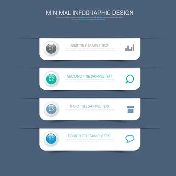 Infographic Elements with business icon on full color background  process or  Stock Illustration