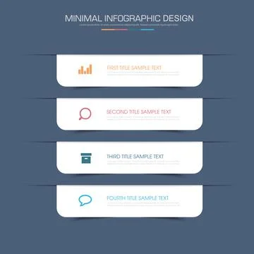 Infographic Elements with business icon on full color background  process or  Stock Illustration