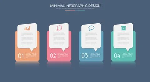 Infographic Elements with business icon on full color background circle proce Stock Illustration