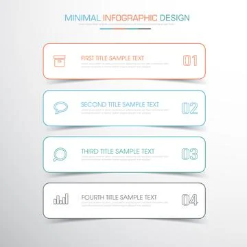 Infographic Elements with business icon on full color background  process or  Stock Illustration