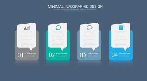 Infographic Elements with business icon on full color background circle proce Stock Illustration