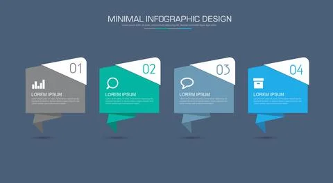 Infographic Elements with business icon on full color background circle proce Stock Illustration